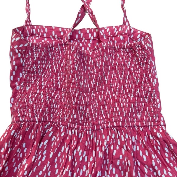 Abercrombie & Fitch Womens Baby Doll Dipped-Waist Smocked Dress sunny Pink XS - Picture 7 of 10